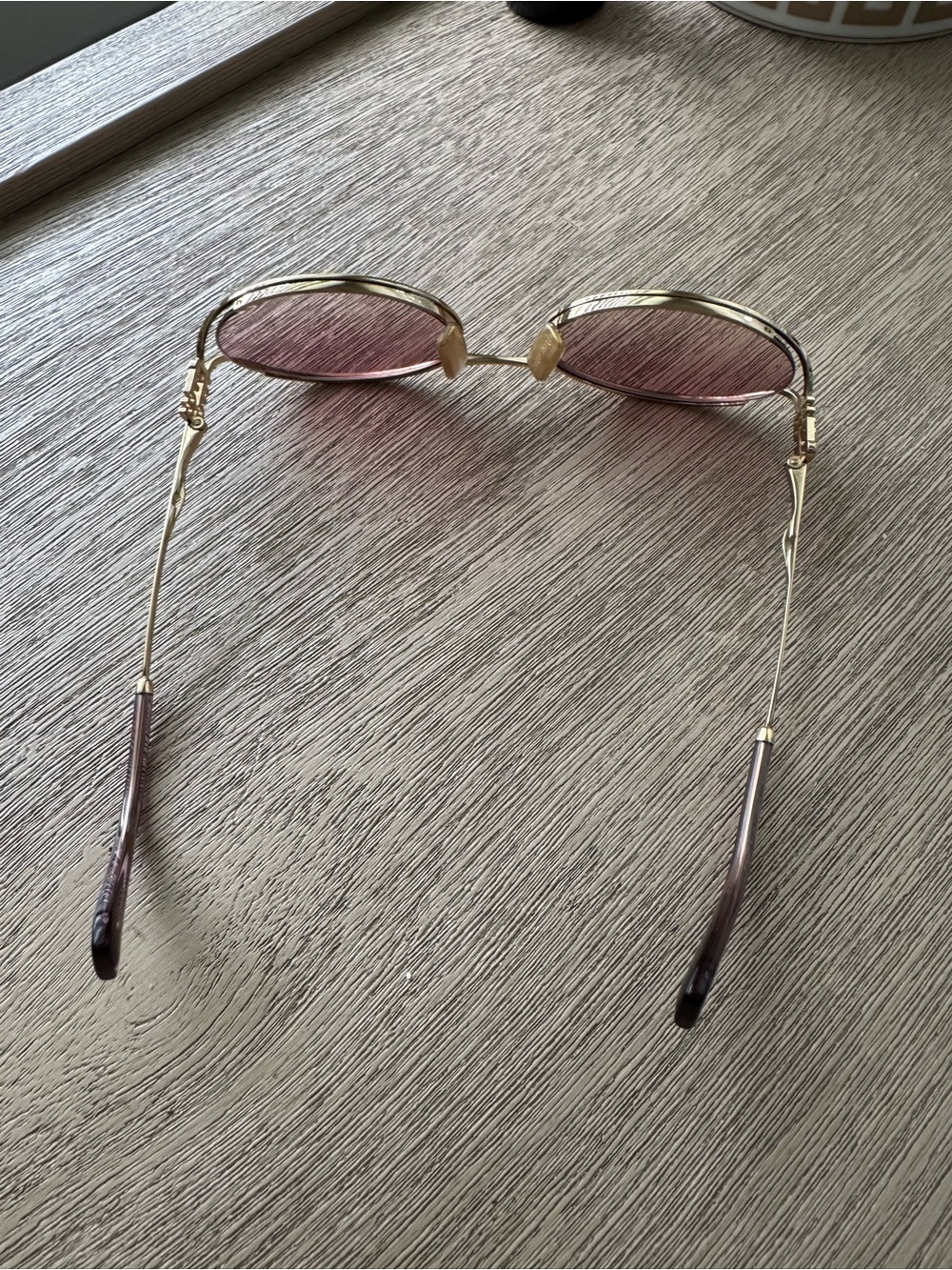 Pink Miu Miu gold sunglasses - Picture 4 of 5